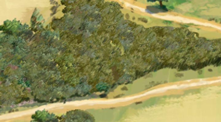 Extrait de la carte illustrée, zone E10
