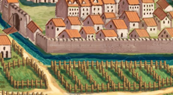 Extrait de la carte illustrée, zone J14