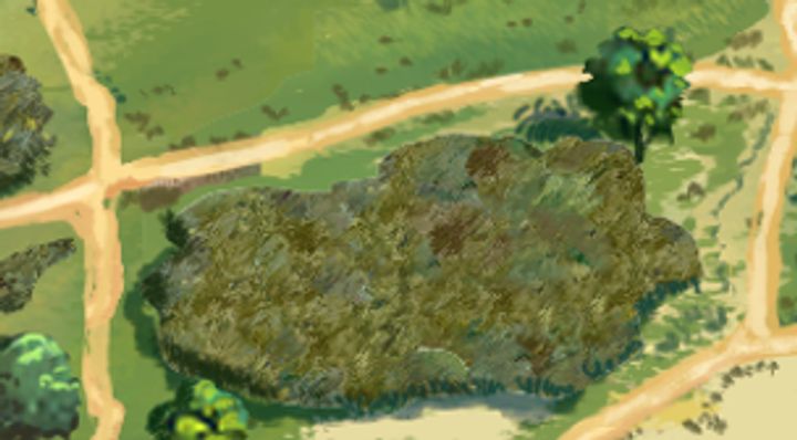Extrait de la carte illustrée, zone O10
