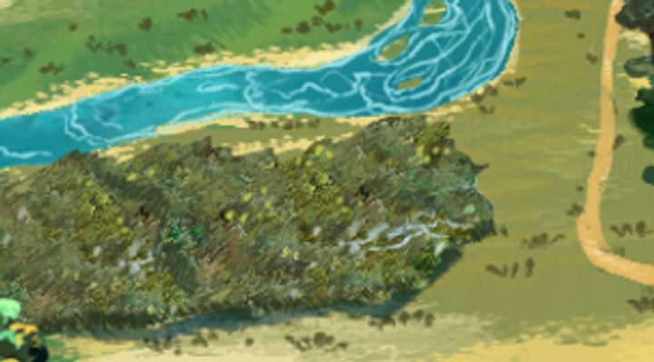 Extrait de la carte illustrée, zone P16