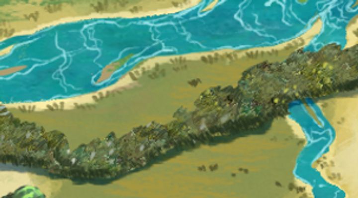 Extrait de la carte illustrée, zone Q13