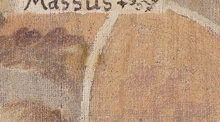 Extrait de la carte originale de 1609, zone B12