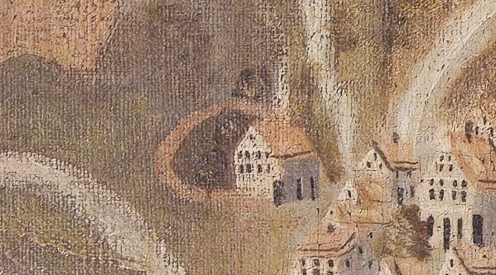 Extrait de la carte originale de 1609, zone E14