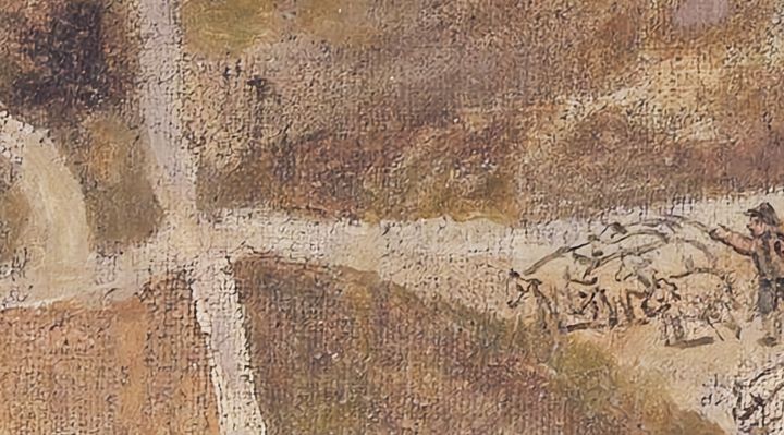 Extrait de la carte originale de 1609, zone F10