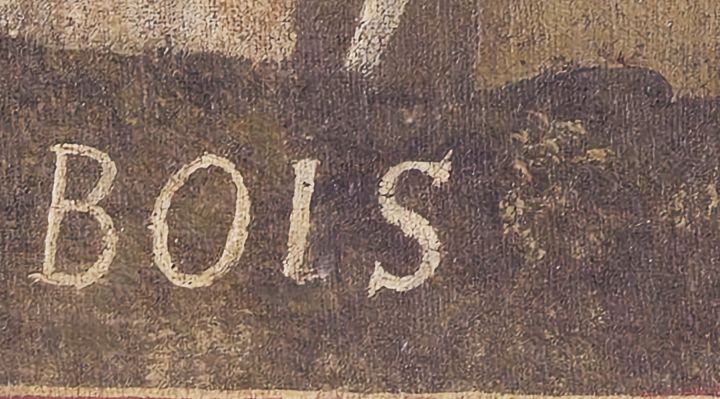 Extrait de la carte originale de 1609, zone F20