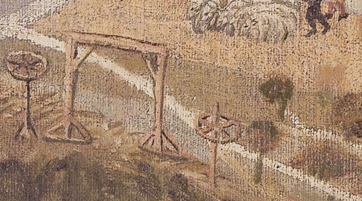 Extrait de la carte originale de 1609, zone G12