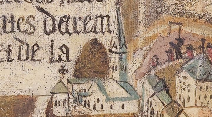 Extrait de la carte originale de 1609, zone H10