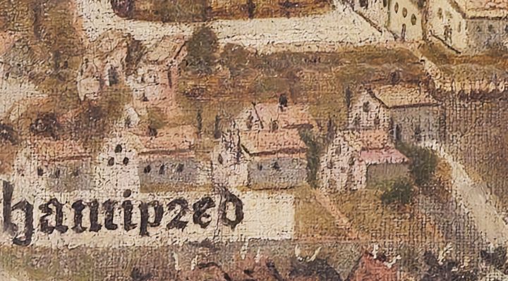 Extrait de la carte originale de 1609, zone H11