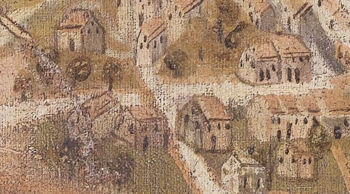 Extrait de la carte originale de 1609, zone I14