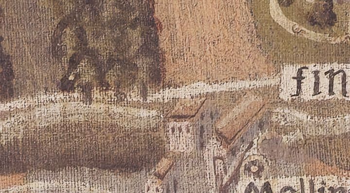 Extrait de la carte originale de 1609, zone K19