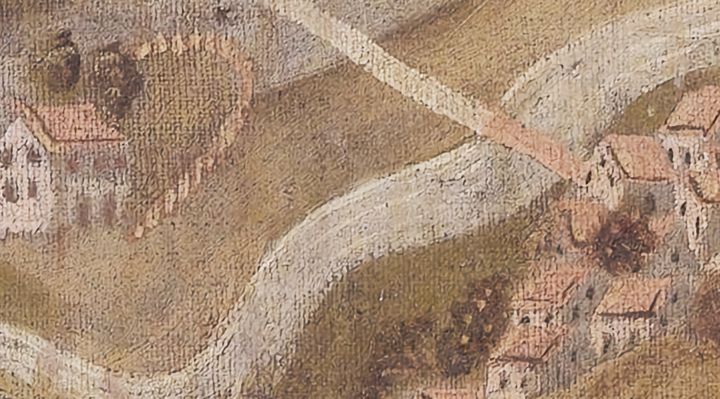 Extrait de la carte originale de 1609, zone M18