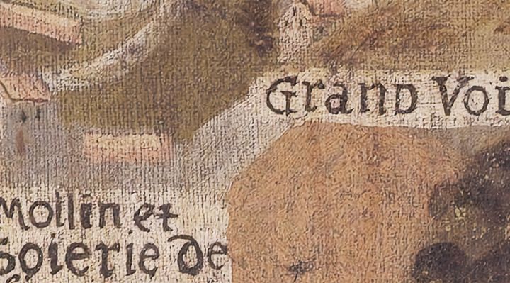 Extrait de la carte originale de 1609, zone M19