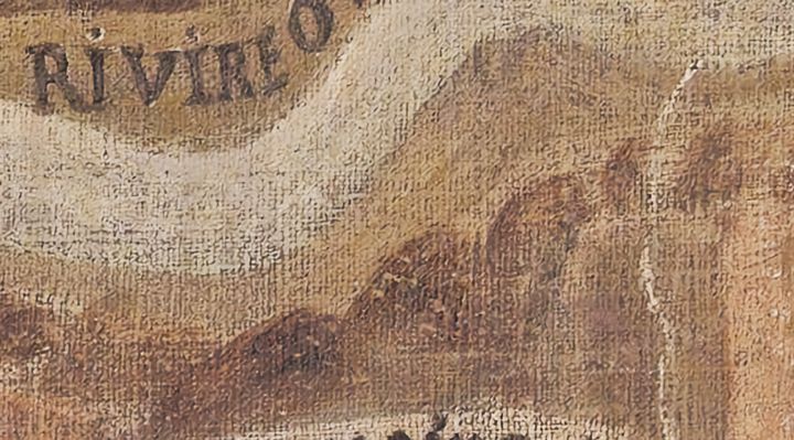 Extrait de la carte originale de 1609, zone Q13