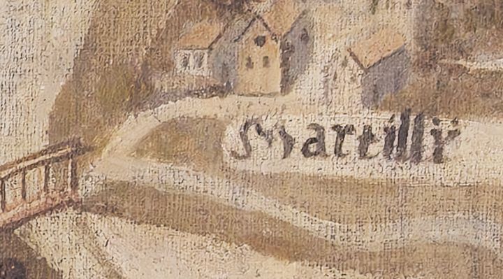 Extrait de la carte originale de 1609, zone S12